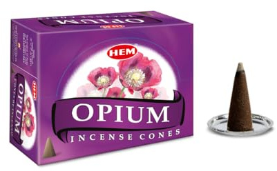 Orlo coni Opium – Custodia di 12 scatole, 10 Cones each – Hem incense from India