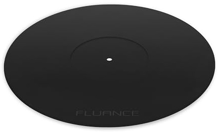 Fluance Turntable Platter Mat (Rubber Black) - Durable Audiophile Grade Silicone Design for Vinyl Record Players (PFHTRP)