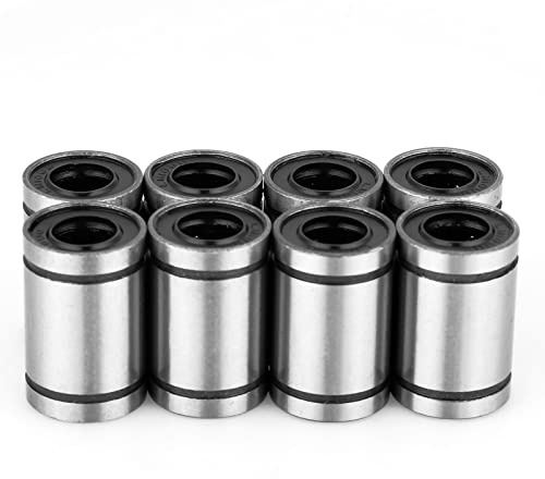 Linear-Kugellager, 8 Stück LM10UU 10 mm Kugellager 3D-Drucker CNC-Teile Buchse, lineares Bewegungs-Zubehör