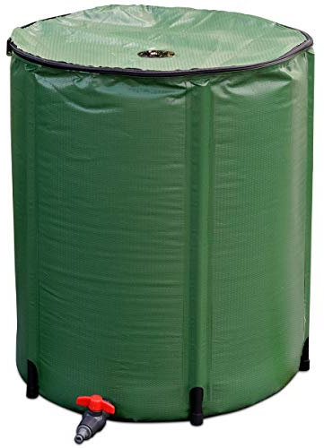 GOPLUS 200 L Serbatoio per Acqua da Giardino, Serbatoio Pieghevole con Rubinetto, Serbatoio Pieghevole per Acqua Piovana, Verde Scuro, 60x70 cm
