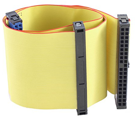 Ruilogod IDE Kabel 40cm Gul, 40 Pin, 3 Kontakter, Ansluter Hårddiskar, Optisk Disk