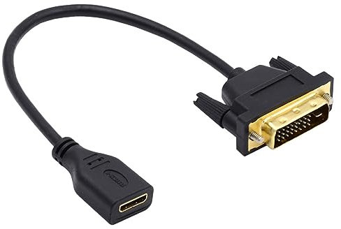 CY Cavo DVI 24+1 Maschio a Mini HDMI 1.4 Tipo-C 4K Femmina Cavo di Prolunga per Computer HDTV Scheda Grafica UHD 20cm