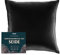 DREAMZIE Seidenkissenbezug 80x80 cm für Haar und Haut, Kissenbezüge Seide 19 Momme (Schwarz, 1 Stück)