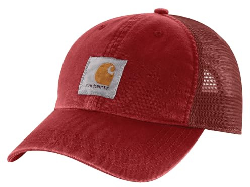Carhartt Herren Canvas Mesh-Back Cap Baseballkappe, Crabapple, Einheitsgröße