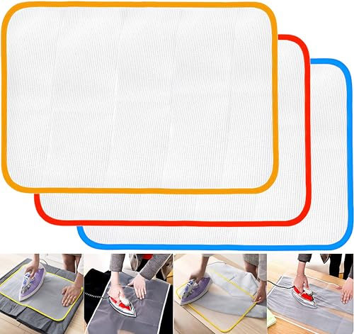 Pressing Cloth for Ironing - 3 Pcs Heat Resistant Mesh Protector to Protect Clothes While Ironing