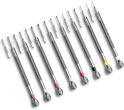 8Piece Watchmaker Screwdriver Set with Demagnetizer, 0.6 mm -1.6 mm Precision Watchmaker Tool for Watch Screwdrivers, Glasses Screwdriver Set