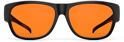 Bloomoak Gafas Fit Over con 99% de Bloqueo de Luz Azul - Sobre Gafas de Prescripción y Lectura, Antirreflectantes para un Mejor Sueño, Pantallas
