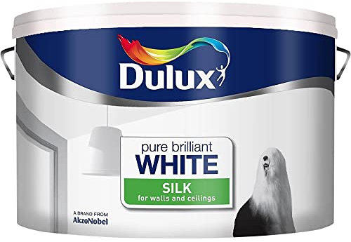 Dulux 500007 10 Litre Silk Paint - Pure Brilliant White