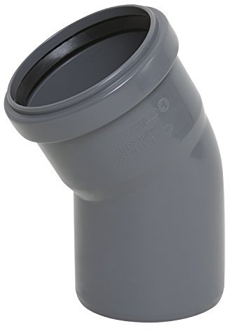 MKK - 19575-005 - HT Bogen 30° PP DN 32-110 Formteil Winkelstück Abwasserrohr grau DN 110