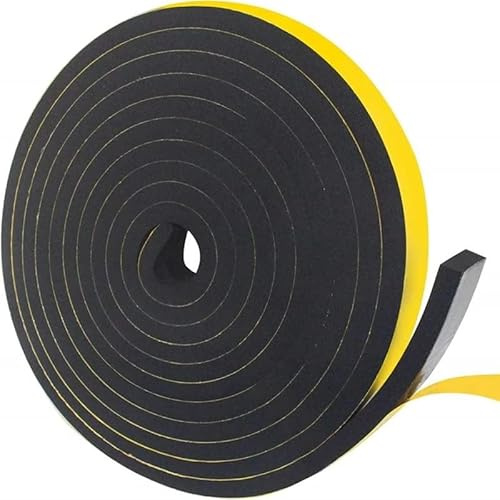TOFIMA Striscia di Tenuta in Spugna autoadesiva in Gomma 2M/10M Adesivo monoadesivo Eva Schiuma Nera Guarnizione anticollisione Larghezza 10-30mm Spessore 2-20mm (Size : 10mm x 30mm x 2m)
