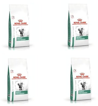 Royal Canin Veterinary Satiety Weight Management Feline | 4er Pack | 4 x 400 g | Diät-Alleinfuttermittel für Katzen | Für Katzen mit niedrigem Energiegehalt | Bei Übergewicht