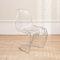 RUANLOV Transparenter Stuhl, einfacher moderner Esszimmerstuhl, kreativer Designer-Acryl-Kunststoff-Stuhl, transparenter Internet-Promi-Stuhl, Make-up-Hocker (A)