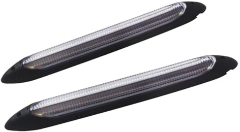 Kasmole Coche de Tira de luz LED Diurna - Lámpara de conducción LED de Alta Potencia para automóv de 2 Piezas | Lámpara Corriente Drl Impermeable de Las Luces del Resplandor 12V, luz