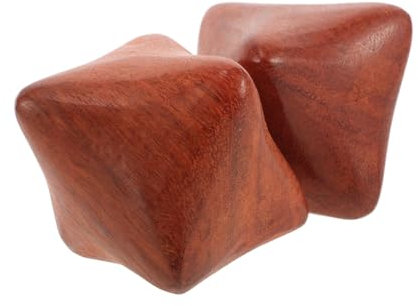 BESPORTBLE 2stücke Wooden Hand Therapy Balls Hand Exercise Massage Ball Portable Massager for Palm Relaxation Fitness Stress Reduction Suitable for Home Office Gym Use