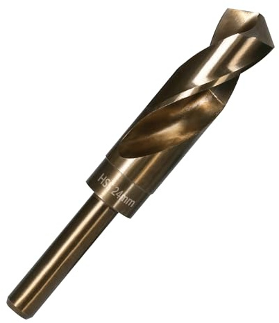 Vearter 24 mm spiralborr, HSS M2 borr för metall med 12,7 mm reducerat skaft, snabbyte metallborr för rostfritt stål, koppar, aluminium, zinklegering, trä och plast