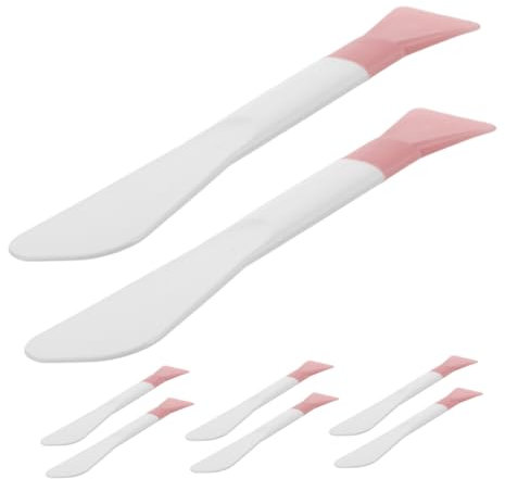 DEARMAMY 8pezzi Pennello Maschera Viso in Silicone Doppia Testa Applicatore Per Maschere Di Fango Strumento Detergente Per Cura Della Adatto Tutti i Tipi Viaggi