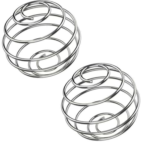 2 Pcs Stainless Steel Bottle Mixer Ball, Milkshake Protein Shaker Ball, Food Grade Wire Mixer Mixing Whisk Ball, 304 Stainless Steel Protein Mixer Mixing Ball for Protein Drinks (Silver)