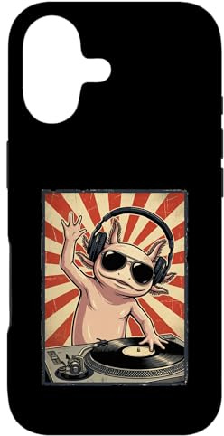 Custodia per iPhone 17 Raffreddare Retro Axolotl DJ Divertente Axolotl Musica