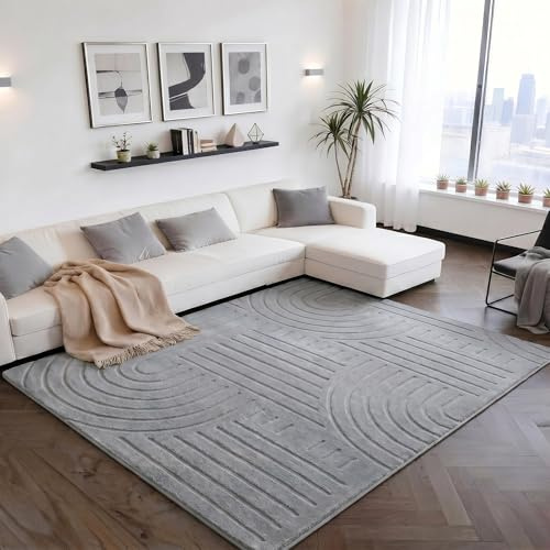 Puremy Alfombra para salón, alfombra de pelo corto para decoración del salón, alfombra esponjosa y suave, lavable, moderna, de un solo color, para dormitorio, habitación infantil, alfombra para cama