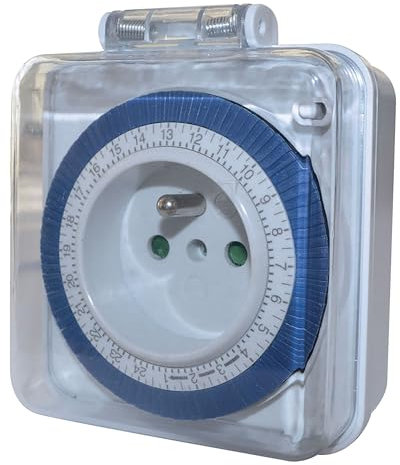 Programmateur Journalier mécanique, IP44, 24 programmes, 3680W - Tibelec