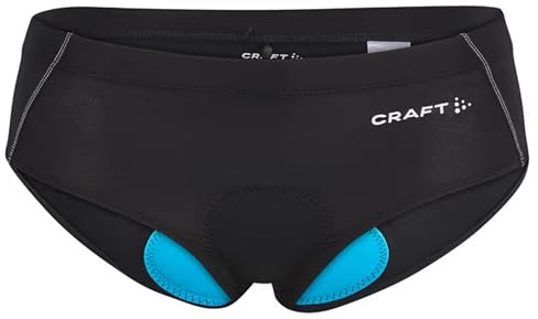 Craft Greatness Bike Hipster W, Radunterhose Damen Gepolstert, Damen Radsport Unterwäsche, Atmungsaktiv Radlerhose (Gr. XS-3XL), Schwarz