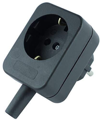 Xenterio Schutzkontakt-Zwischenstecker mit Kabelabzweig für zusätzlichen Verbraucher, 16A/230V~, Farbe schwarz