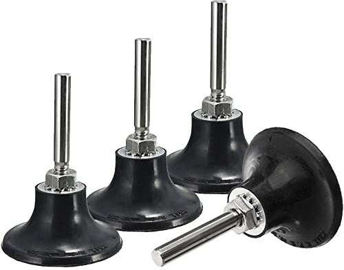 Mesee 4 Stück Disc Pad Halter, 1/4 Zoll Schaft Roll Lock-Scheiben, Schleifscheiben Pads für Roll Lock Runde Drehwerkzeug Schleifen Oberflächen Polieren Conditioning Discs