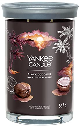 Yankee Candle Signature Duftkerze | große Tumbler-Kerze mit langer Brenndauer „Black Coconut“ | Soja-Wachs-Mix | Perfekte Geschenke für Frauen