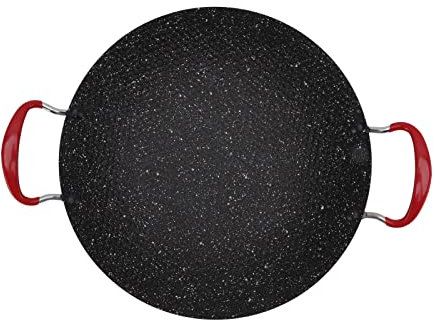 Sartén para Parrilla de Barbacoa Coreana, Sartén Antiadherente de Hierro Fundido para la Parte Superior de la Estufa, Sartén para Hornear con Asas, Placa de Barbacoa de Calefacción (30 centimetros)