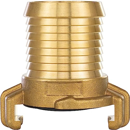 Poppstar Raccordo rapido in ottone con beccuccio da 1 1/4 pollice (raccordo su beccuccio per tubo da 1 1/4), per tubi con diametro interno di 32 mm
