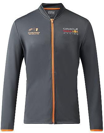 Red Bull Racing Formel 1 Team - Special Edition Dutch Zandvoort Grand Prix - Langarm Trainingsjacke - Max Verstappen - Asphaltgrau - Unisex (M), grau