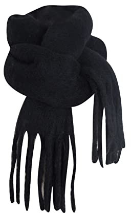 Stafeny Dicker Winter Schal Damen - Klassischer Gestrickter Deckenschal aus Hochwertigem Kaschmirimitat, Extralanger Kuscheliger Winterschal als für Frauen (Schwarz)
