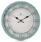 Lafocuse 30cm Reloj de Pared Numeros 3D Vintage, Silencioso Reloj Rustico Retro Verde, Clasico Antiguos Decoracion sin Tictac para Salon Cocina Dormitorio Oficina