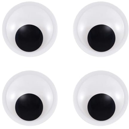 QFEHTHSK Paquete De 4 Ojos Autoadhesivos, Ojos Anchos, Ojos Artesanales, Ojos Móviles Autoadhesivos, Pegatinas para Ojos 3D, Suministros para Manualidades De Álbumes De Recortes