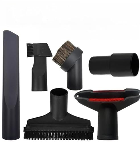 YTUGIL Juego de 6 accesorios para aspiradora compatibles con Karcher, Shark, Henry y otras aspiradoras, incluyendo cepillo de pelo de polipropileno y sofá, boquilla 2 en 1, succión plana, cepillo