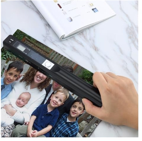 Scanner de Livres pour appareils Photo de Documents Scanner e Portable 900 DPI sans Fil USB Support Carte Document, A4 Papier Photo Image numérisation Portable JPG PDF Batterie d'affichage Polyvalent