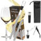 AUROAY Enfriador de Botella de Vino 7 en 1 Kit de Barra Enfriadora Vino Refrigerador para Vino Blanco Espumoso Champán Juego Accesorios para Amante de Vino