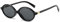 boluoboluomi Vintage-Brille für Frauen ohne Rand, ovales Gestell für Männer und Frauen, ovale, kleine Unisex-Sonnenbrille, Retro-Brille aus den 90ern (Black)