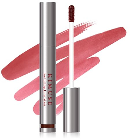 KIMUSE Peel Off Lip Liner Stain, Long Lasting Lip Tint Stain Peel Off, Waterproof, Transfer-Proof, Highly Pigmented Color Peel Off Lip Stain Liner, Matte Finish