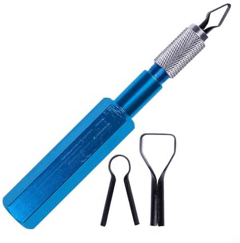 Cortador de suelo, 1 mango con 3 cuchillas, herramienta de soldadura de piso de vinilo para alisar juntas de PVC, construcción de aleación de aluminio para renovación del hogar DIY (azul)