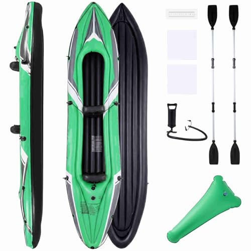 HOMASIS Kayak Hinchable 2 Plazas, para Pesca, Carga 160 kg﻿