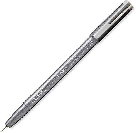 COPIC Multiliner 0,05 mm, Cool Gray, Fineliner mit einer feinen Spitze und wasserbeständiger Pigmenttinte
