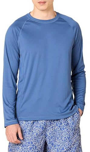 Amazon Essentials Camiseta de Bañador, de Secado Rápido y Manga Larga Hombre, Azul, XXL