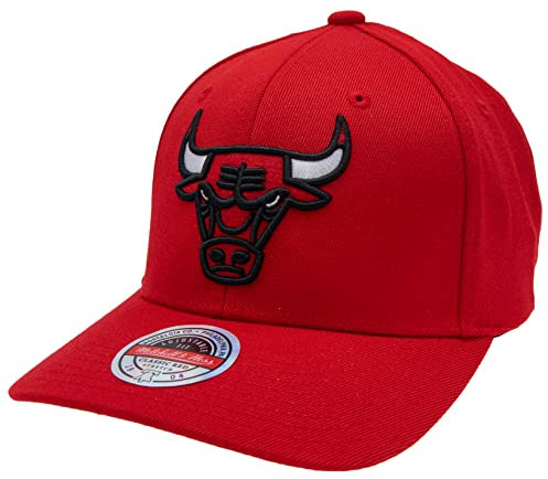 Mitchell & Ness NBA/HWC Team Ground 2.0 Classic Red Curved Snapback - Chicago Bulls, Rot