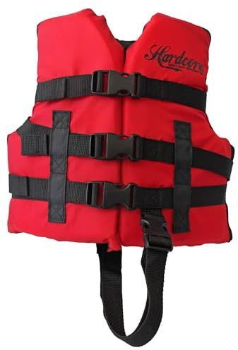 Fully Enclosed Neoprene and Polyester Life Jacket Vest Red ( Child 30-50 lbs)