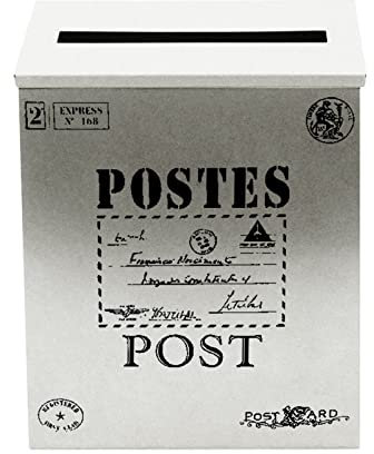 Buzón para exteriores, estilo vintage, buzón para colgar en la pared, buzón de sugerencias para decoración del hogar, accesorios de tiro, decoración de pared (I, talla única)