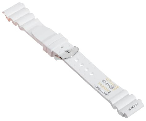 Kistanio Silikonarmband dykarmband med rostfritt stål stiftspänne i olika bredder och varianter, Vit, 20 EU
