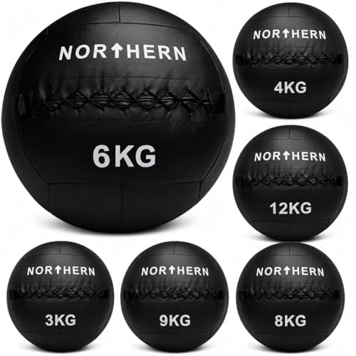 LIFTS AND GRAVY NORTHERN Medicine Wall Ball for Exercise - No-Bounce Weighted Ball for CrossFit, Strength Training & Home Gym available in 3kg, 4kg, 5kg, 6kg, 9kg, 12kg