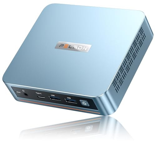 PELADN Mini PC con Windows 11 Pro, procesador N95 de 12ª generación (3.4 GHz), mini ordenadores DDR4 de 8 GB de RAM de 256 GB M.2 SSD, compatible con triple 4K UHD/HD 2.0/LAN/WiFi de doble