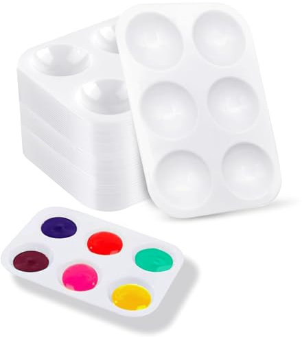 IETWATE 40 Stück Mischpalette Acrylfarben, 12.5cm x 8.5cm Mischen, Kunststoff Malpalette, DIY Kunst Malerei Wet Palette, für Acryl Öl Aquarell Gouache und Kunsthandwerk